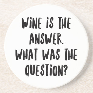 Personalised Funny Wine Bar Quotes III Coaster