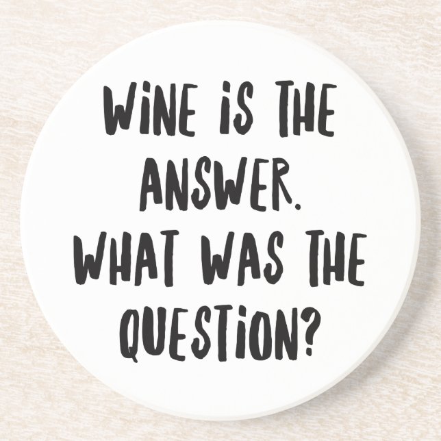 Personalised Funny Wine Bar Quotes III Coaster (Front)