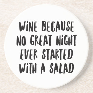Personalised Funny Wine Bar Quotes VI Coaster