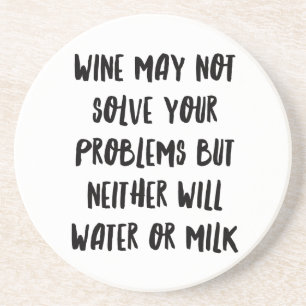 Personalised Funny Wine Bar Quotes VII Coaster