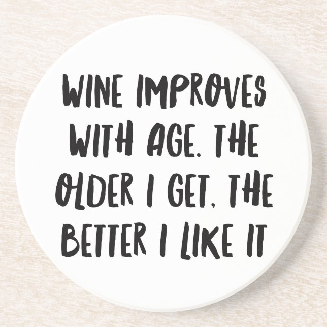 Personalised Funny Wine Bar Quotes XI Coaster (Front)