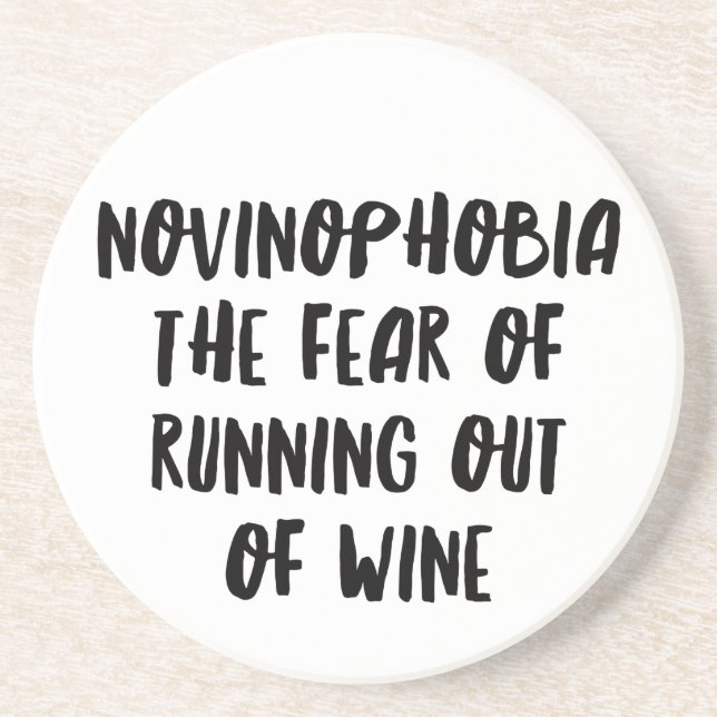 Personalised Funny Wine Bar Quotes XV Coaster (Front)