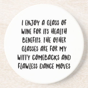 Personalised Funny Wine Bar Quotes XVI Coaster