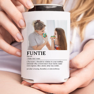 Personalised Funtie Definition Quote Can Cooler