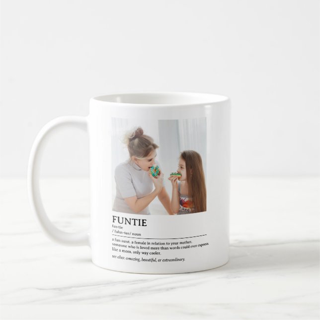 Personalised Funtie Definition Quote Coffee Mug (Left)