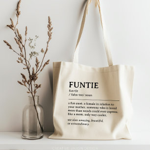 Personalised Funtie Definition Quote Tote Bag