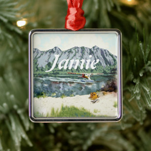 Personalised Future Bear Guide Metal Tree Decoration