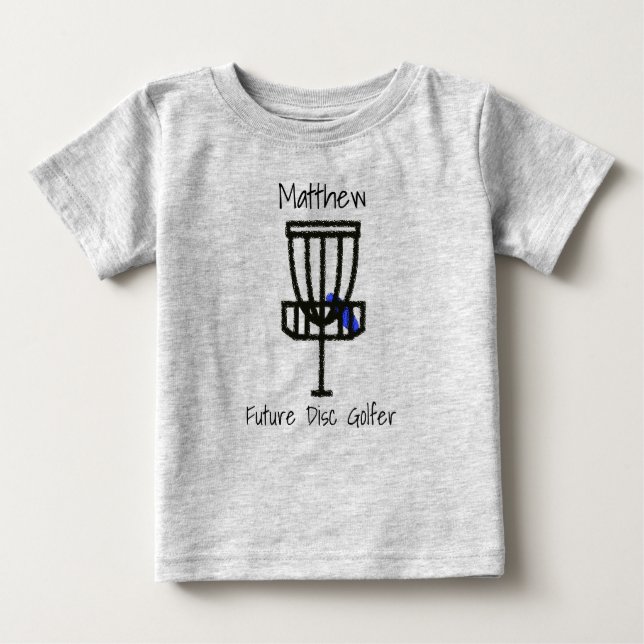 Personalised Future Disc Golfer Baby Baby T-Shirt (Front)
