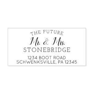 Personalised Future Mr & Mrs Address  Self-inking Stamp