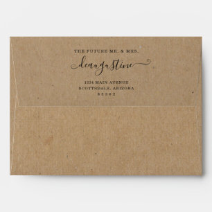 Personalised Future Mr & Mrs Return Address Kraft Envelope