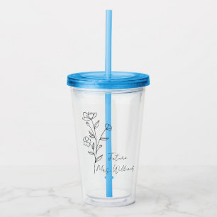 Personalised future Mrs iced coffee cup custom 