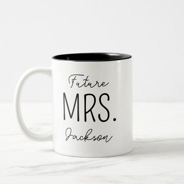 Personalised Future Mrs Mug For Fiancé Coffee Mug  (Left)