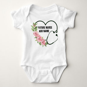 Personalised Future Nurse Name Baby Bodysuit