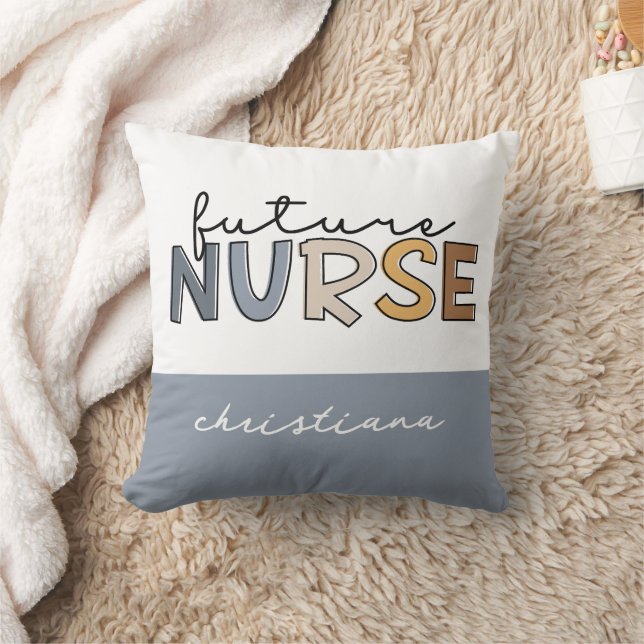 Personalised Future Nurse | Nursing Student Gifts Cushion (Blanket)