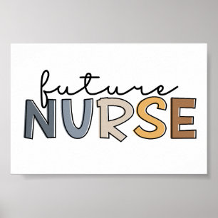 Personalised Future Nurse   Nursing Student Gifts Poster