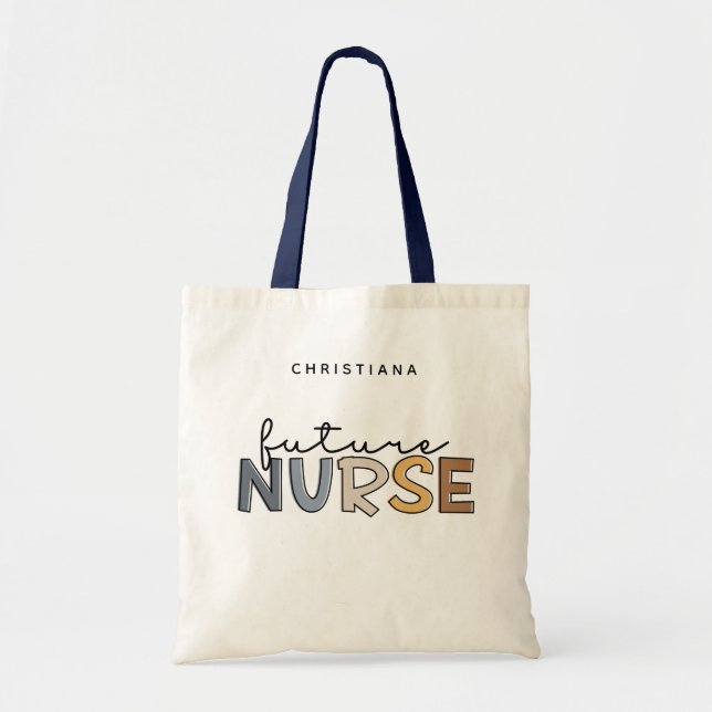Personalised Future Nurse | Nursing Student Gifts Tote Bag (Front)