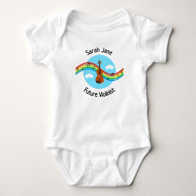 Personalised Future Violinist Bodysuit (Front)