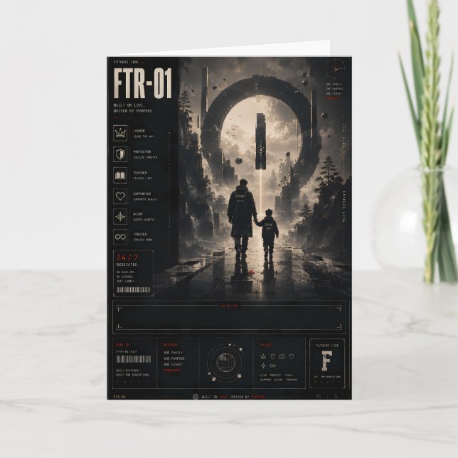 Personalised Futuristic Father’s Day Card (Front)