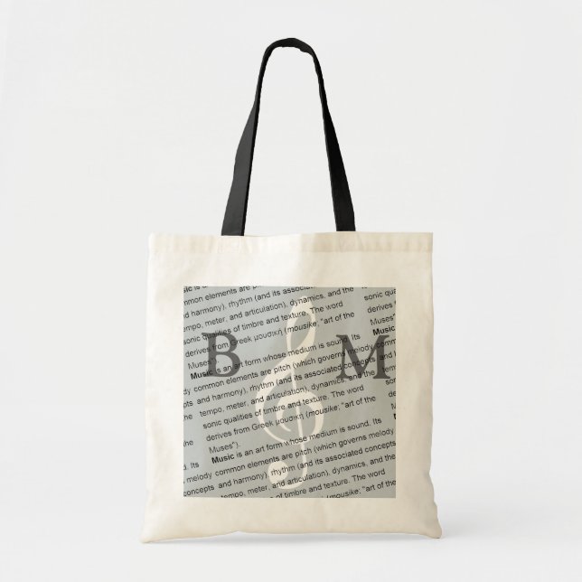 personalised G clef with definition of music Tote Bag (Front)