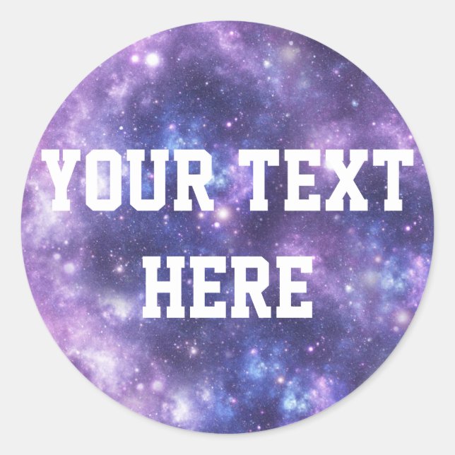 Personalised Galaxy Classic Round Sticker (Front)