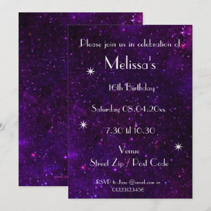 Personalised Galaxy Party Invitation