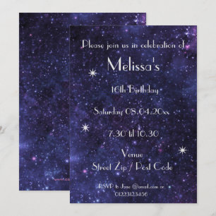 Personalised Galaxy Party Invitation