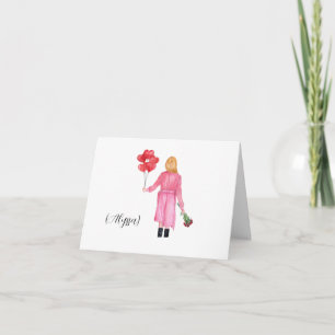 Personalised Galentine's Day Card-Blonde Female Card