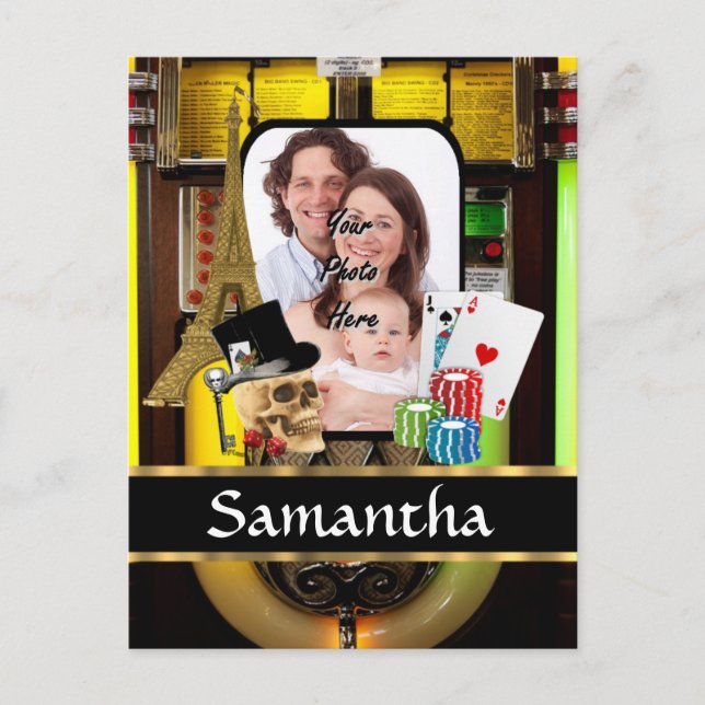 Personalised gambler postcard (Front)