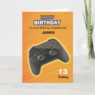 Personalised Game Controller Birthday Card