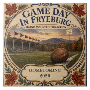 Personalised Game Day in Fryeburg Maine Alumni Ceramic Tile