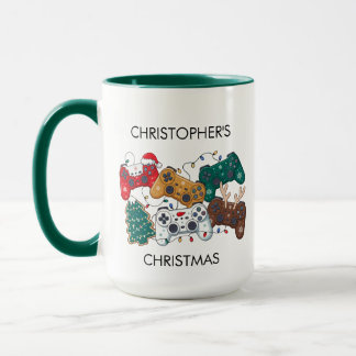 Personalised Gamer Christmas Mug