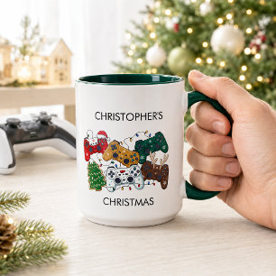 Personalised Gamer Christmas Mug