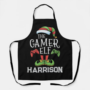 Personalised Gamer Elf Christmas Video Gaming Apron