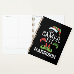 Personalised Gamer Elf Christmas Video Gaming  Planner