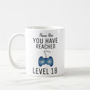 Personalised Gamer Mug, 18th Birthday Gift, Coffee Coffee Mug