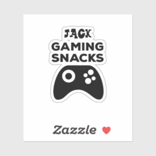 Personalised Gaming Snacks Gift Sticker