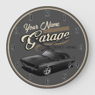 Personalised Garage Large Clock