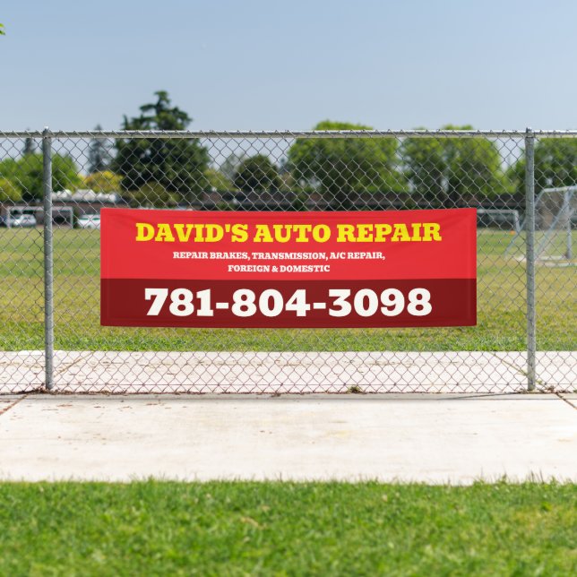 Personalised Garage & Mechanic Shop Sign Banner (Insitu)