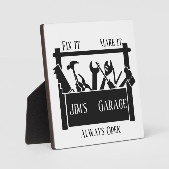 Personalised garage  plaque (Front)
