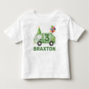 Personalised Garbage Truck Birthday Toddler T-Shirt