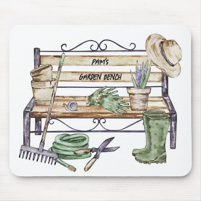 Personalised Garden Bench  Mouse Pad (Front)
