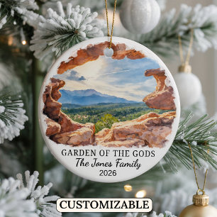 Personalised Garden of the Gods, Custom Colorado Ceramic Ornament