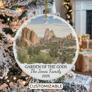 Personalised Garden of the Gods Ornament, Colorado Ceramic Ornament