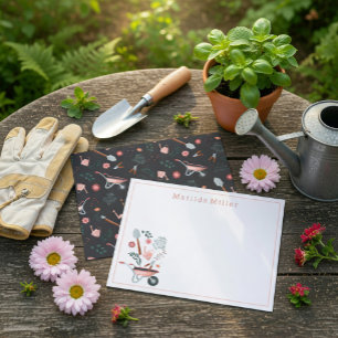 Personalised Garden Tools Note Card