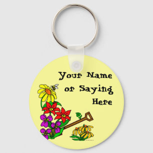 Personalised Gardener Saying Key Ring