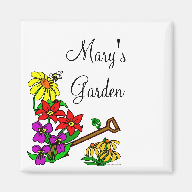Personalised Gardener Saying Magnet (Front)