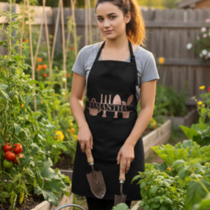 Personalised Gardening Gardener Rose Gold name  Apron