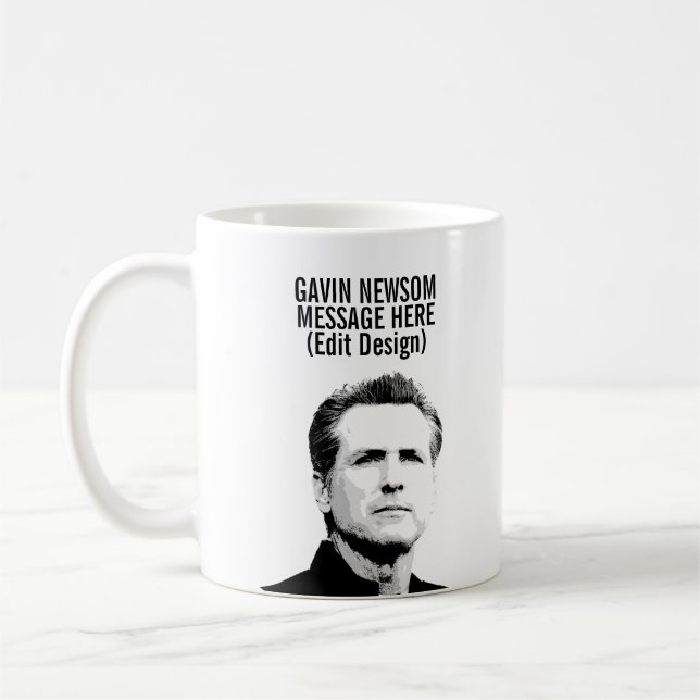Personalised Gavin Newsom Coffee Mug (Left)