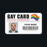Personalised Gay Card Funny Gift Joke Gay Identity<br><div class="desc">Personalised Gay Card Premium Membership Gift Identity</div>