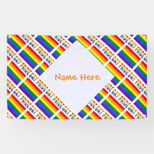 Personalised Gay Pride LGBTQ Tiled Party Banner